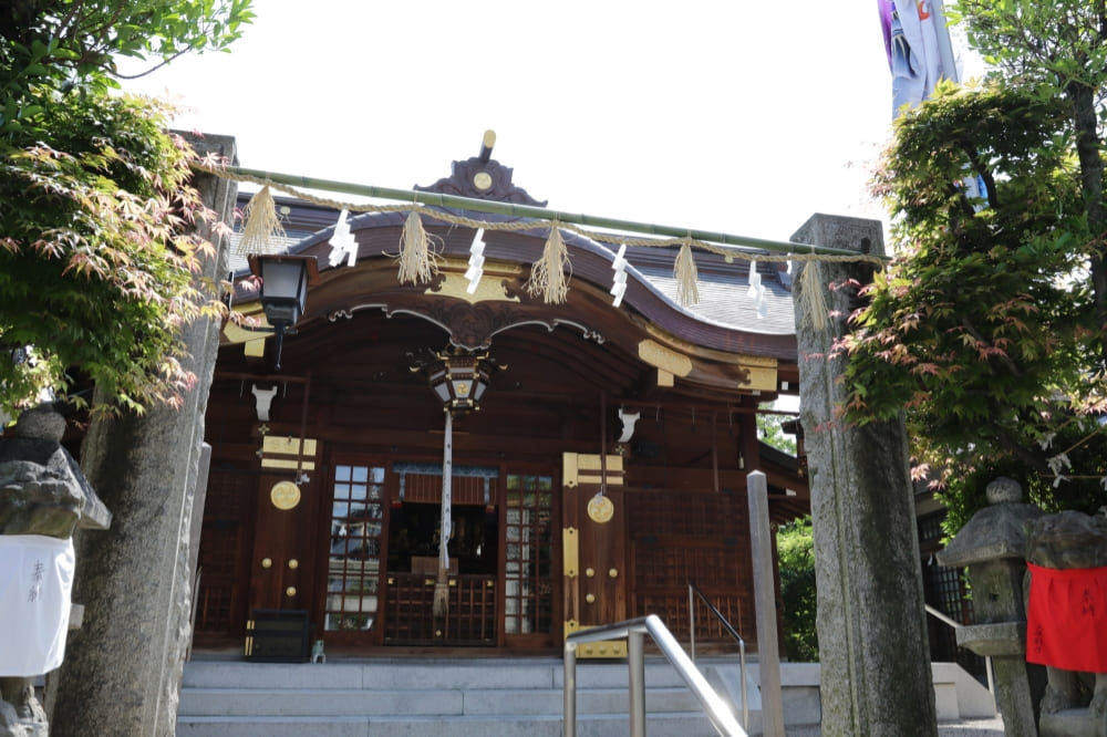 蒲⽣神社